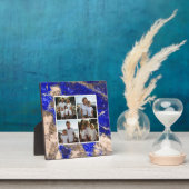 青エレガント白の大理石の花崗岩ファミリー写真 フォトプラーク (インサイチュ)