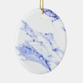青エレガント白の大理石花崗岩パターン セラミックオーナメント (右)