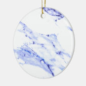 青エレガント白の大理石花崗岩パターン セラミックオーナメント (左)