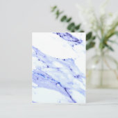 青エレガント白の大理石花崗岩 ポストカード (スタンド正面)