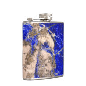 青エレガント白グレー花崗岩の大理石のパターン フラスク (右)