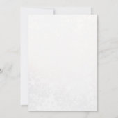 青エレガント白スクリプトQuinceaenera 招待状 (裏面)