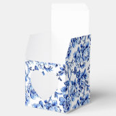 青エレガント白フローラトイル フェイバーボックス (オープン)