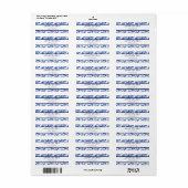 青エレガント白フローラトワール差出人住所 ラベル (フルシート)