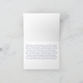 青エレガント白フローラトワ結婚ーズ サンキューカード (内部)