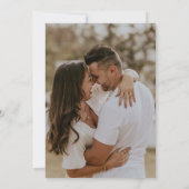 青エレガント白フローラ結婚ズ セーブザデート (裏面)