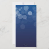 青エレガント白メリークリスマス2家族写真 シーズンカード (裏面)