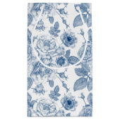 青エレガント白ヴィンテージパーティーバッグ スモールペーパーバッグ (裏面)