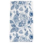 青エレガント白ヴィンテージパーティーバッグ スモールペーパーバッグ (正面)