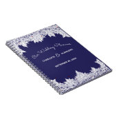 青エレガント白結婚の ノートブック (右側)