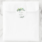 青エレガント白金ゴールドターコイズ結婚フローラ ラウンドシール (バッグ)