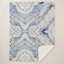 青エレガント白金ゴールド大理石花崗岩パターン シェルパブランケット