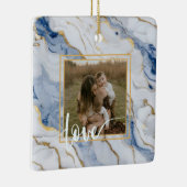 青エレガント白金ゴールド大理石花崗岩パターン セラミックオーナメント (右)