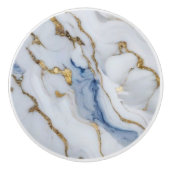 青エレガント白金ゴールド大理石花崗岩パターン セラミックノブ (正面)