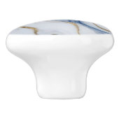 青エレガント白金ゴールド大理石花崗岩パターン セラミックノブ (側面)