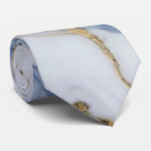青エレガント白金ゴールド大理石花崗岩パターン ネクタイ (ロール)