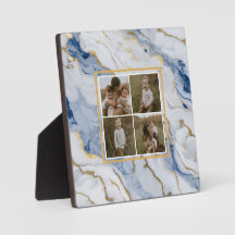 青エレガント白金ゴールド大理石花崗岩パターン