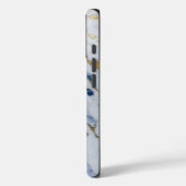青エレガント白金ゴールド大理石花崗岩パターン Case-Mate iPhoneケース (裏面 / 左)