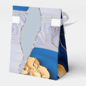 青エレガント白金ゴールド大理石 フェイバーボックス (裏面サイド)