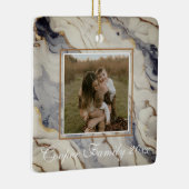 青エレガント白金ゴールド銅大理石 セラミックオーナメント (右)