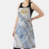 青エレガント白maize金ゴールド大理石花崗岩 エプロン (インサイチュ)