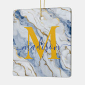 青エレガント白maize金ゴールド大理石花崗岩 セラミックオーナメント (左)