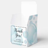 青エレガント石けん泡少年の赤ちゃんシャワーパーティー フェイバーボックス (オープン)