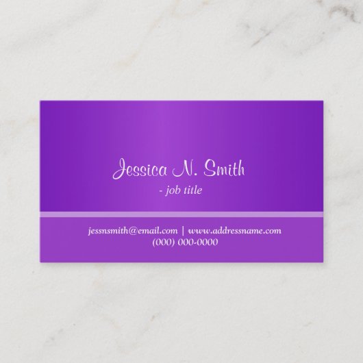 青エレガント紫の名刺。 名刺 (正面)