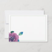 青エレガント紫トワイライトフローラ母の日 招待状 (裏面)