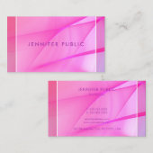 青エレガント紫ピンクのテンプレートモダントレンディー 名刺 (正面/裏面)