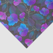 青エレガント紫ピンクの花 薄葉紙 (詳細)