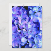 青エレガント紫フローラアジサイ結婚ズ 招待状 (裏面)