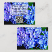 青エレガント紫フローラアジサイ エンクロージャーカード (正面/裏面)