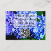 青エレガント紫フローラアジサイ エンクロージャーカード (正面)