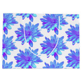 青エレガント紫フローラ ラージペーパーバッグ (裏面)