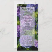 青エレガント紫マゼンタグリーンフローラアジサイ (裏面)