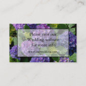 青エレガント紫マゼンタグリーンフローラアジサイ エンクロージャーカード (正面)