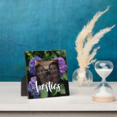 青エレガント紫マゼンタグリーンフローラアジサイ フォトプラーク (インサイチュ)