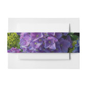 青エレガント紫マゼンタグリーンフローラアジサイ 招待状ベリーバンド (正面例)