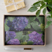 青エレガント紫マゼンタグリーンフローラアジサイ 薄葉紙 (ギフト)