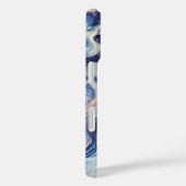 青エレガント紫抽象芸術電話ケース✨ Case-Mate iPhoneケース (裏面 / 右)