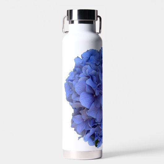 青エレガント紫斑フローラ ウォーターボトル (正面)