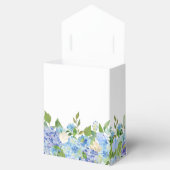 青エレガント紫陽花の水彩グリーンリー フェイバーボックス (オープン)