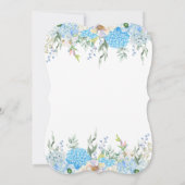 青エレガント紫陽花の水彩保存日 (裏面)