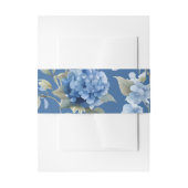 青エレガント紫陽花フローラ水の色結婚の 招待状ベリーバンド (正面例)