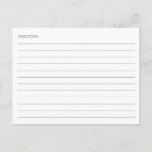 青エレガント紫陽花ブライダルシャワーレシピカード ポストカード (裏面)