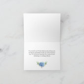 青エレガント紫陽花ユーカリシンプル花 サンキューカード (内部)