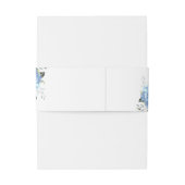 青エレガント紫陽花ユーカリプトゥスモノグラム結婚ズ 招待状ベリーバンド (裏面例)