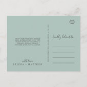 青エレガント紫陽花 |ありがとうはがき ポストカード (裏面)