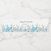 青エレガント紫陽花 ペットボトルラベル (シングルラベル)